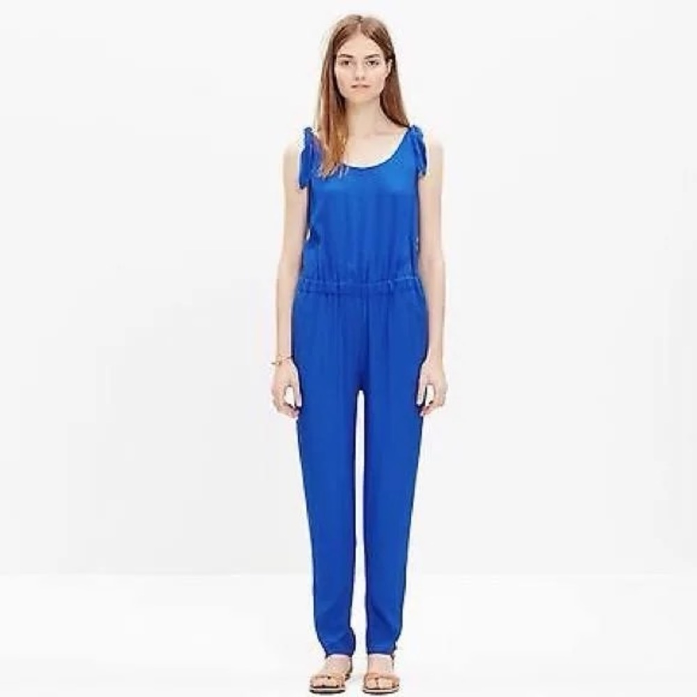 NWT‎ Madewell- Summer Tie shoulder jumpsuit- XXS